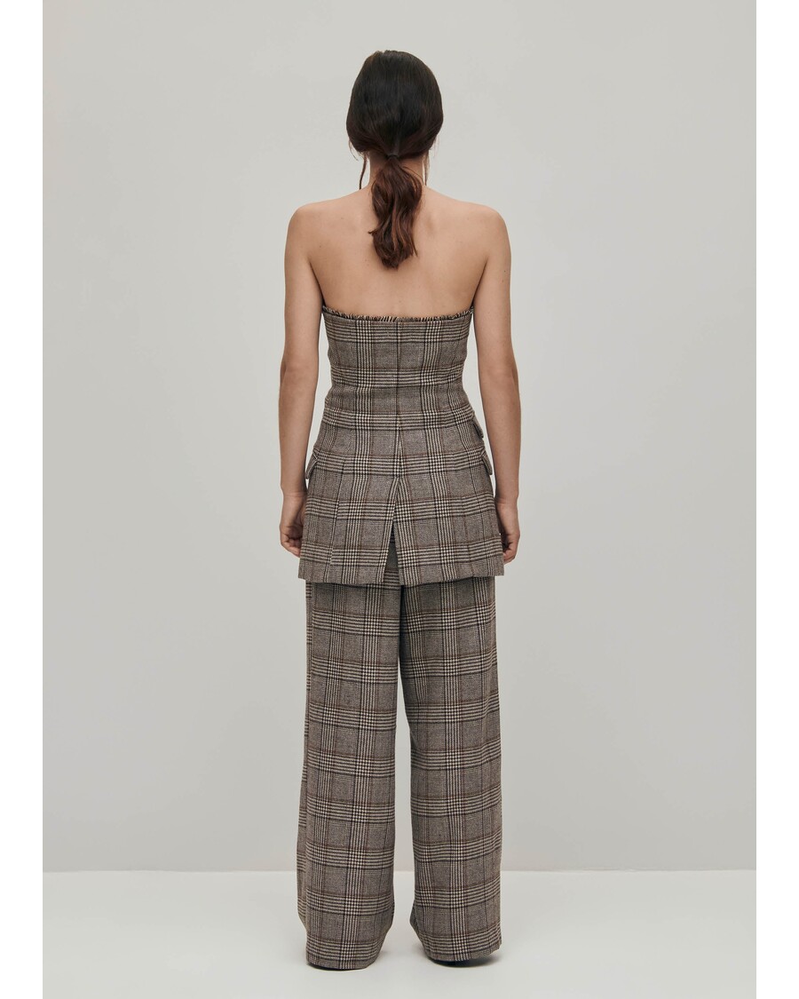 Alohas Deva Checks Brown Vest