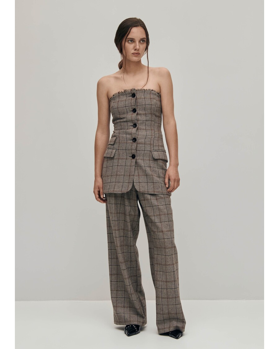 Alohas Deva Checks Brown Vest