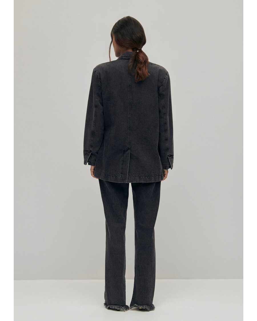 Alohas Sandra Black Denim Jacket