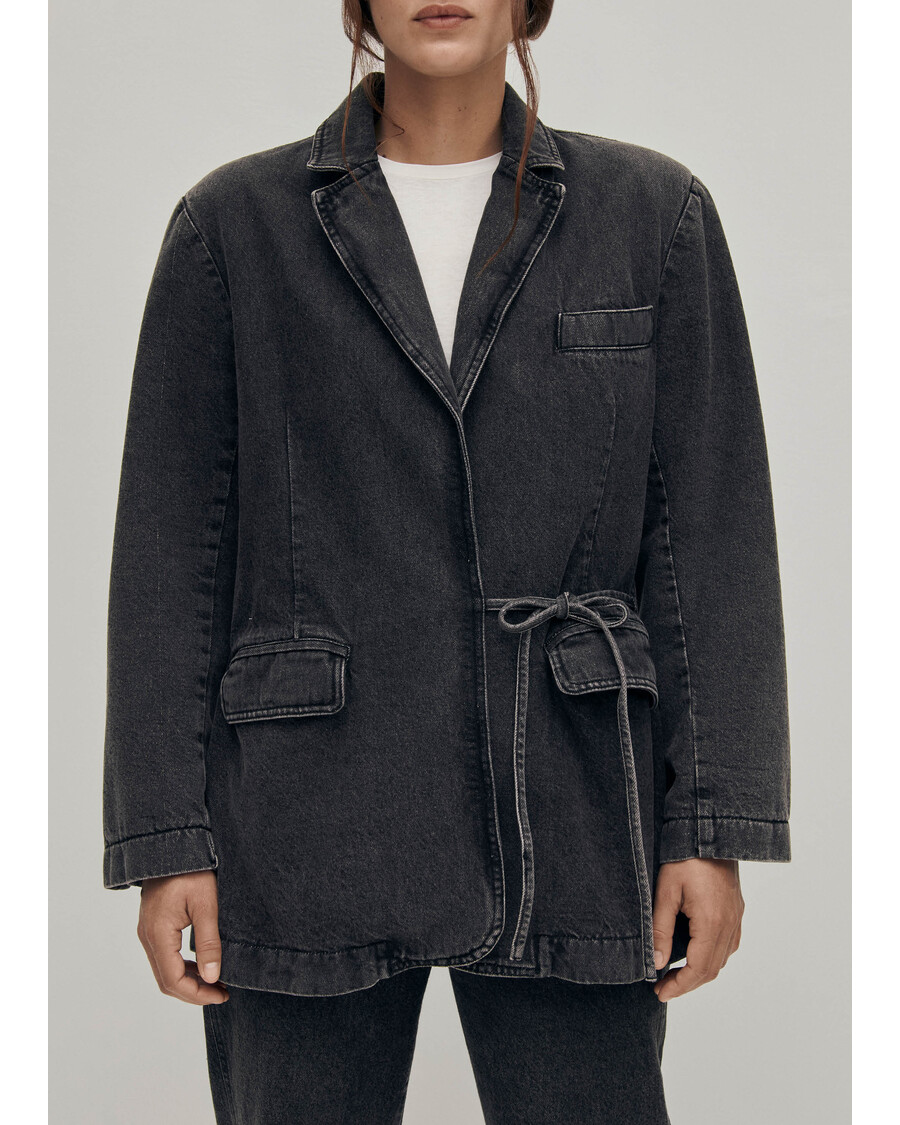 Alohas Sandra Black Denim Jacket