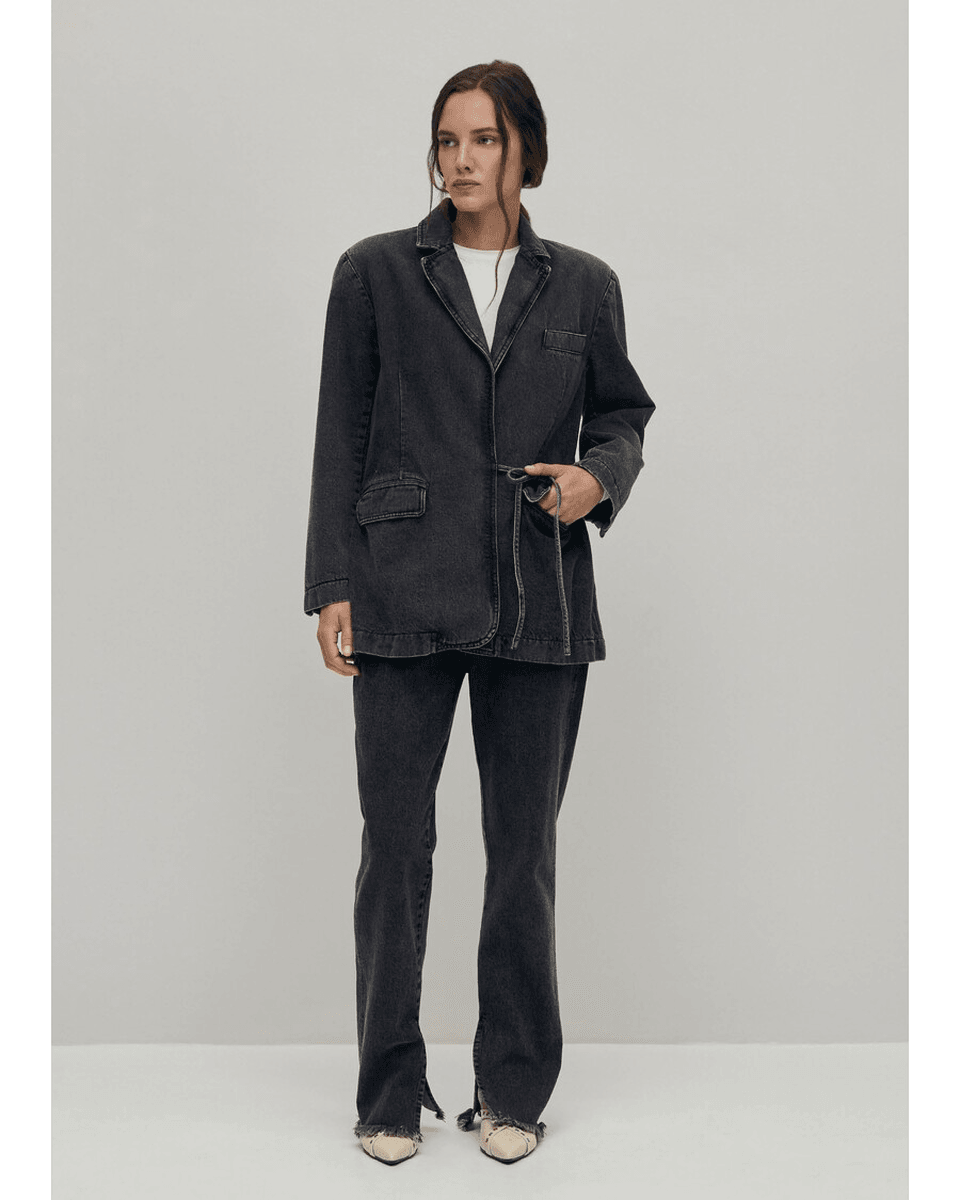 Alohas Sandra Black Denim Jacket