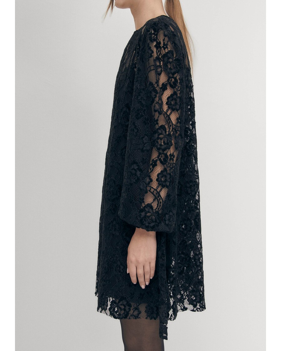Alohas Dablon Lace Black Dress