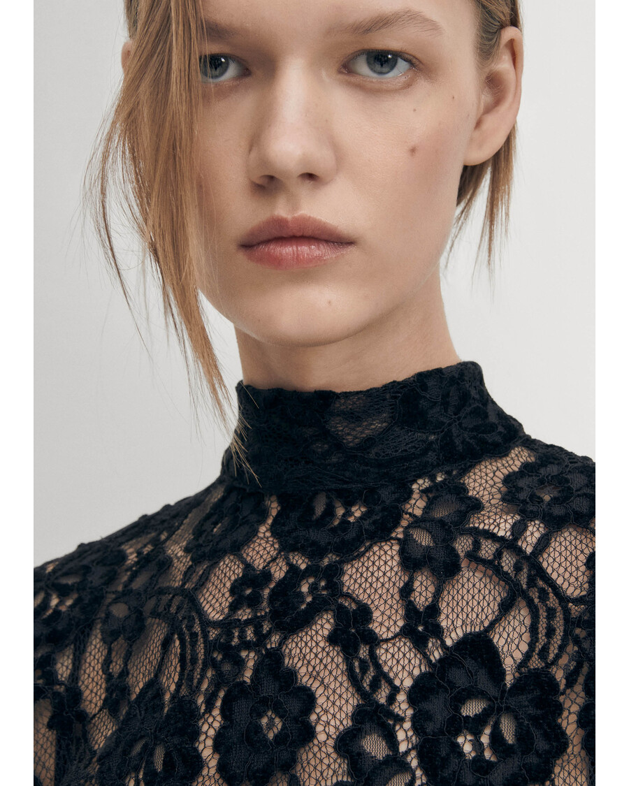 Alohas Tiban Lace Black Dress