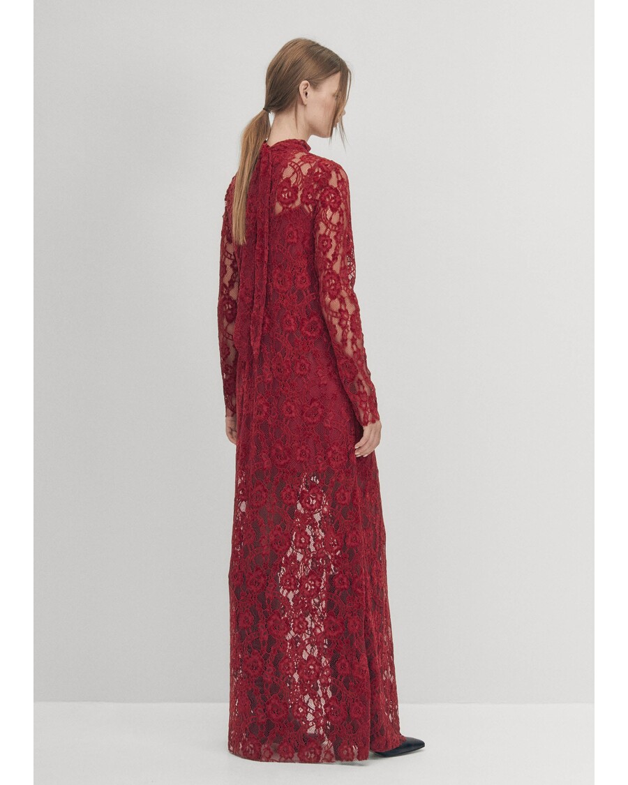 Alohas Tiban Lace Wine Dress