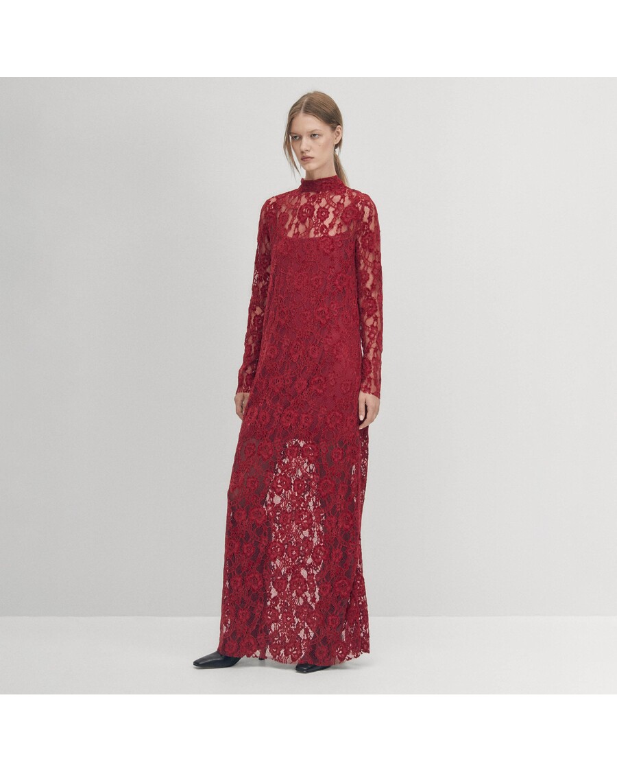 Alohas Tiban Lace Wine Dress