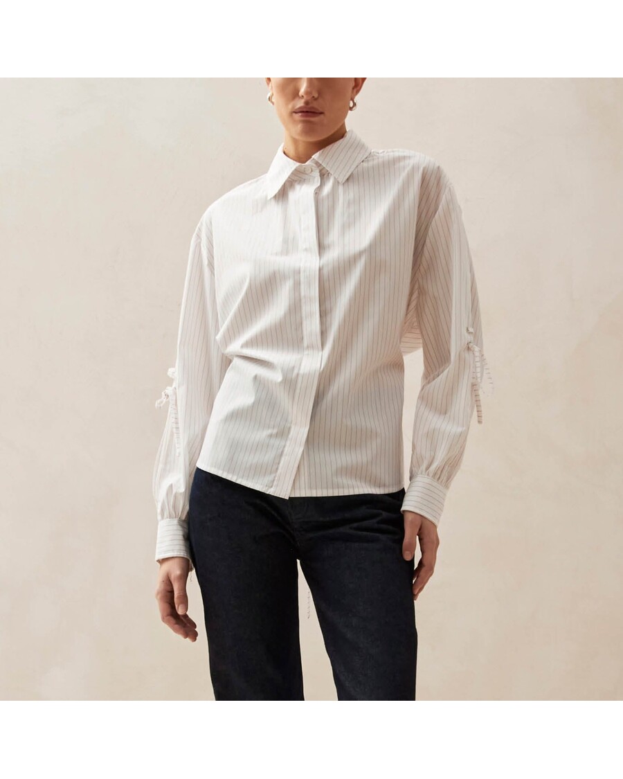 Alohas Sugar Red Thin Stripes Shirt