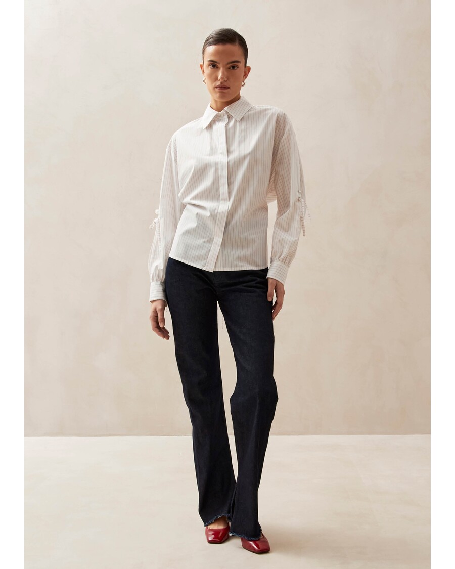 Alohas Sugar Red Thin Stripes Shirt