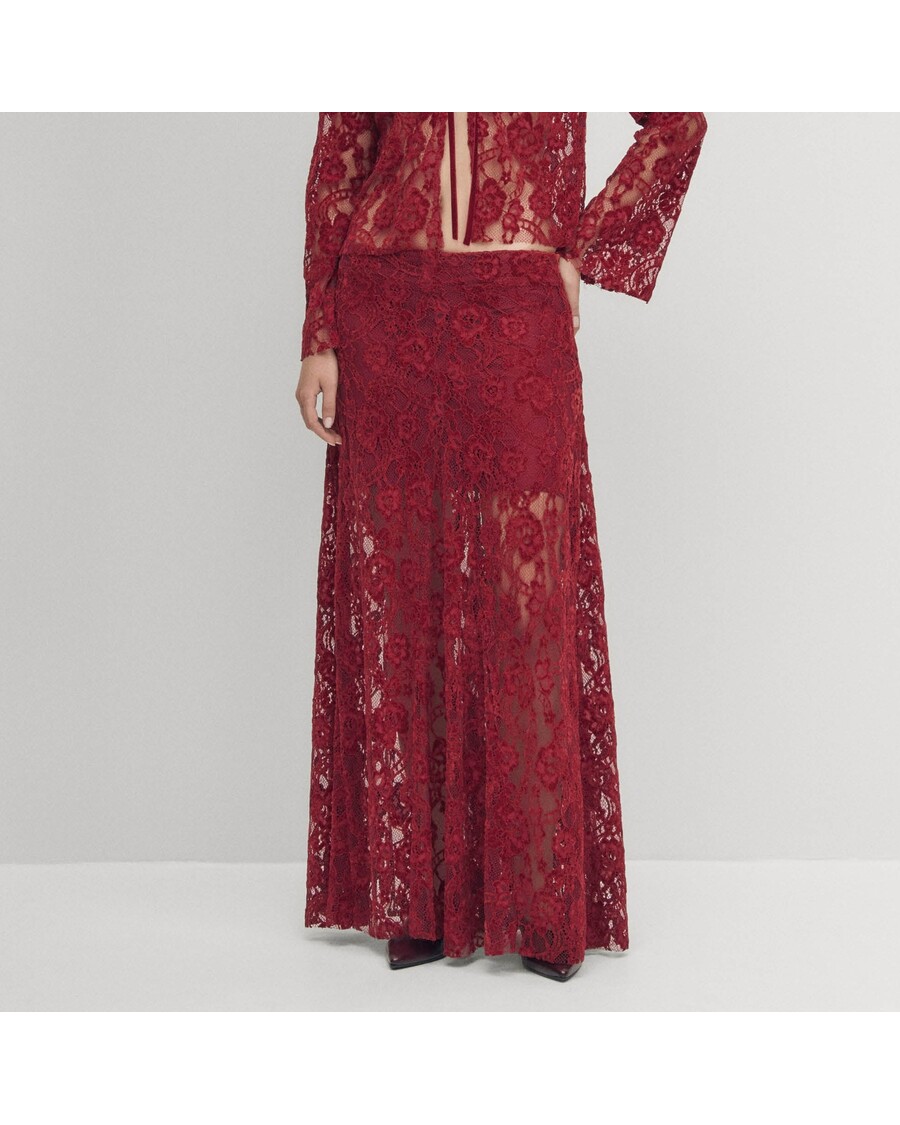 Alohas Bundi Lace Wine Skirt