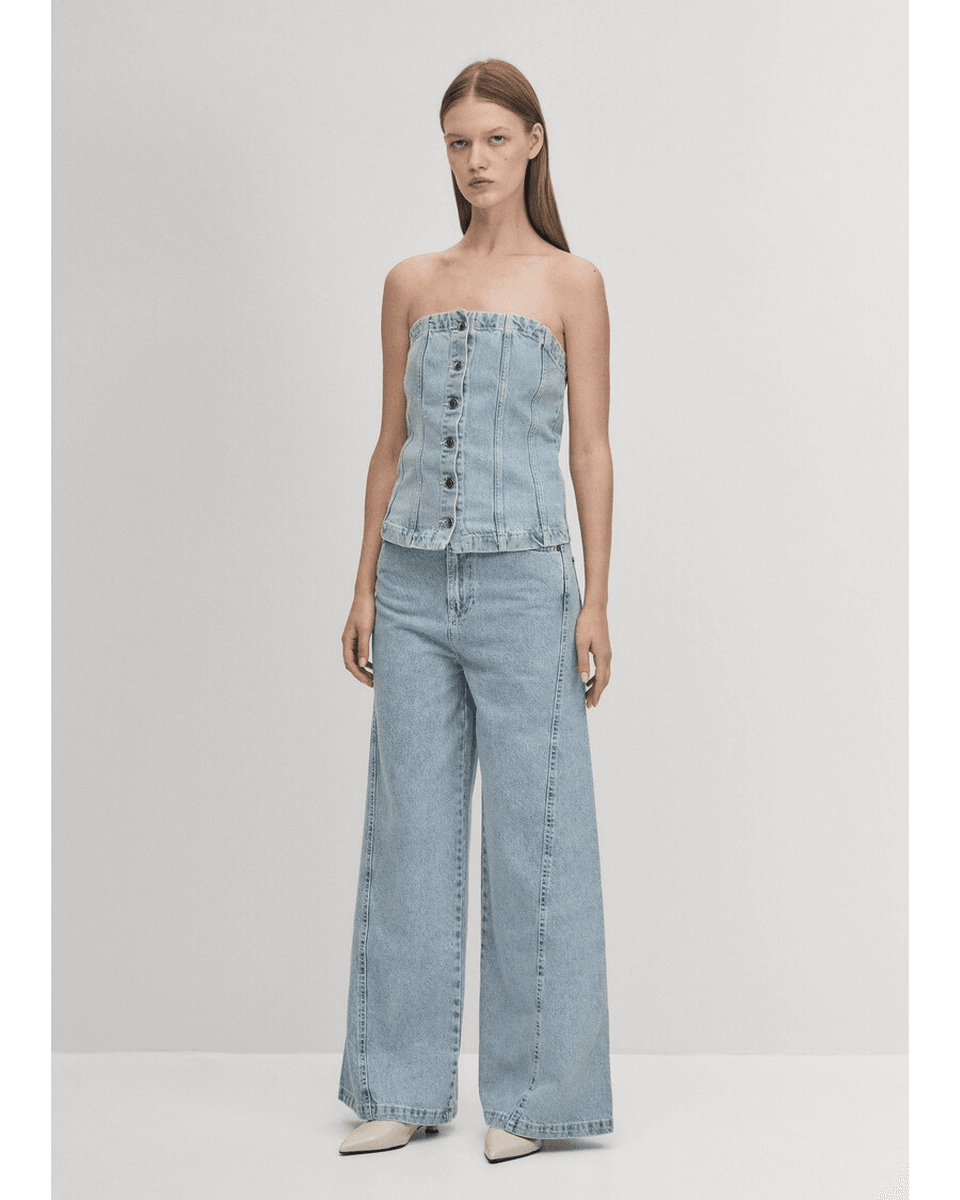 Alohas Troyes Plavi Teksas Top