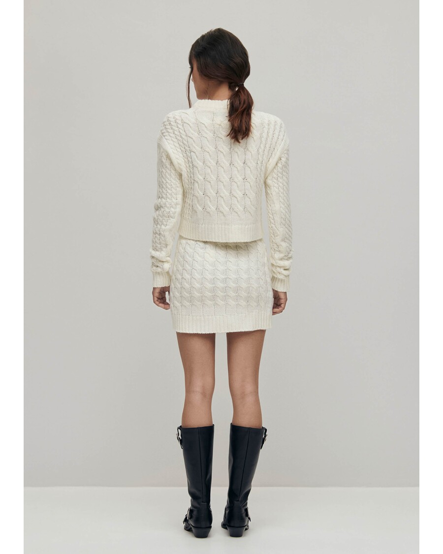 Alohas Blake White Tricot Skirt