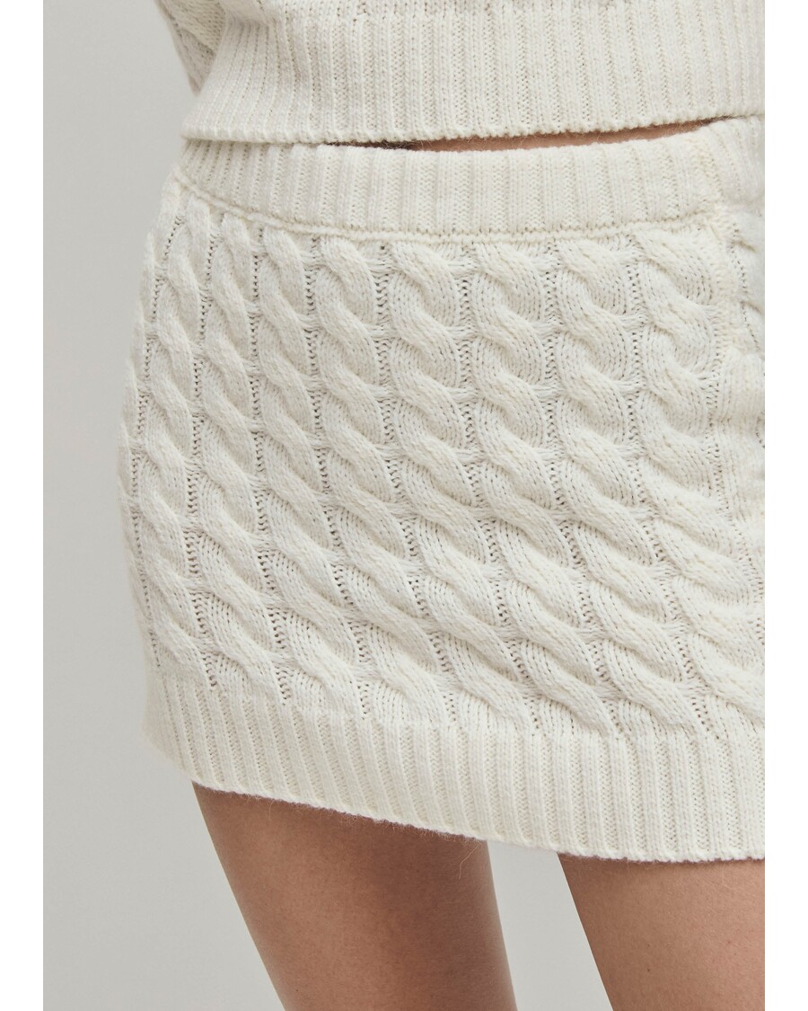 Alohas Blake White Tricot Skirt