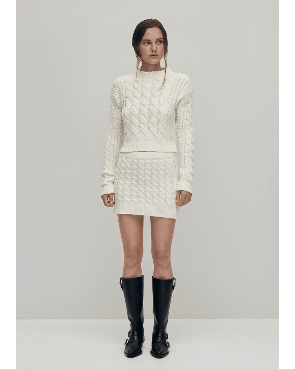 Alohas Blake White Trikot Suknja