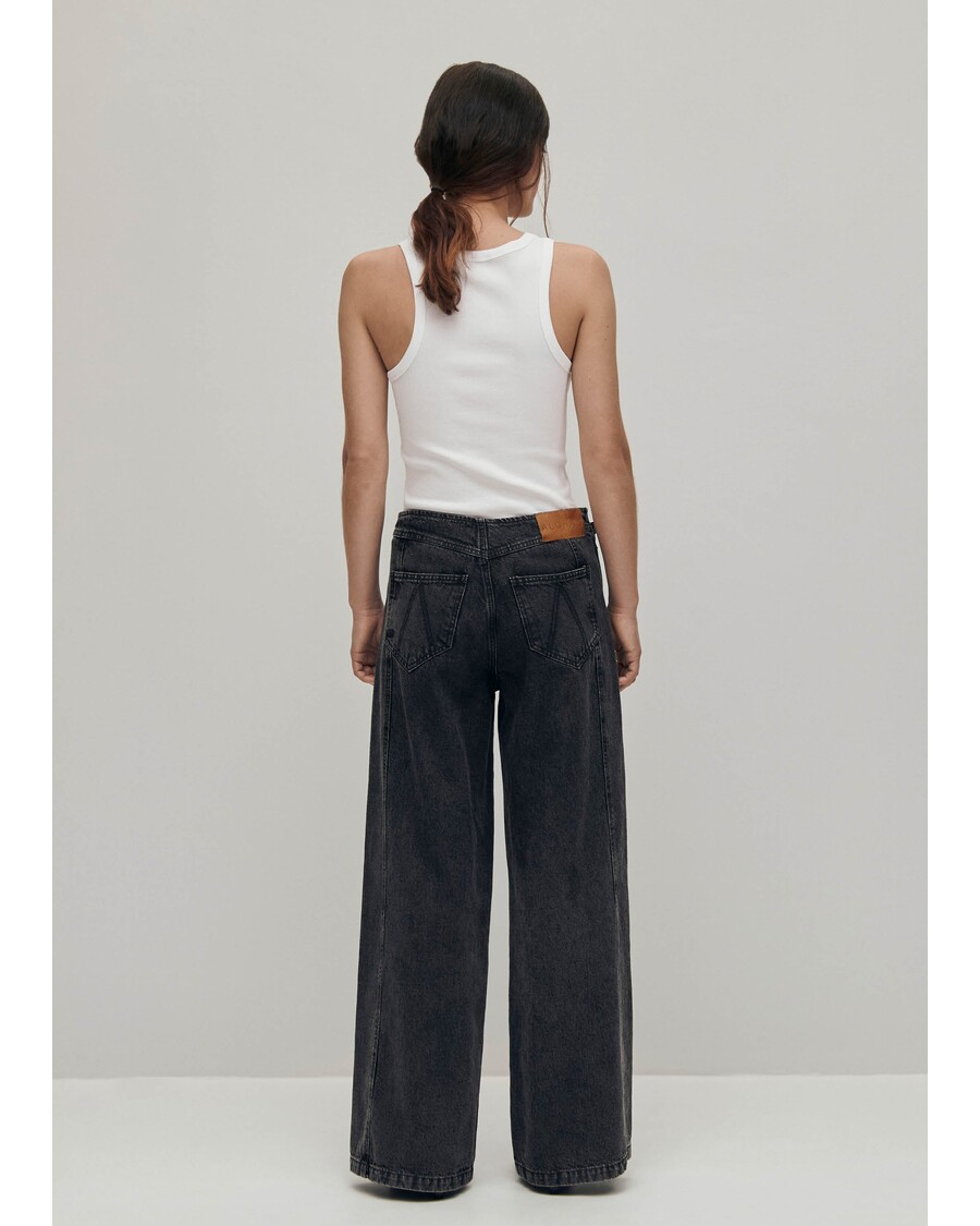 מכנסי ג'ינס שחורים של Alohas Magda