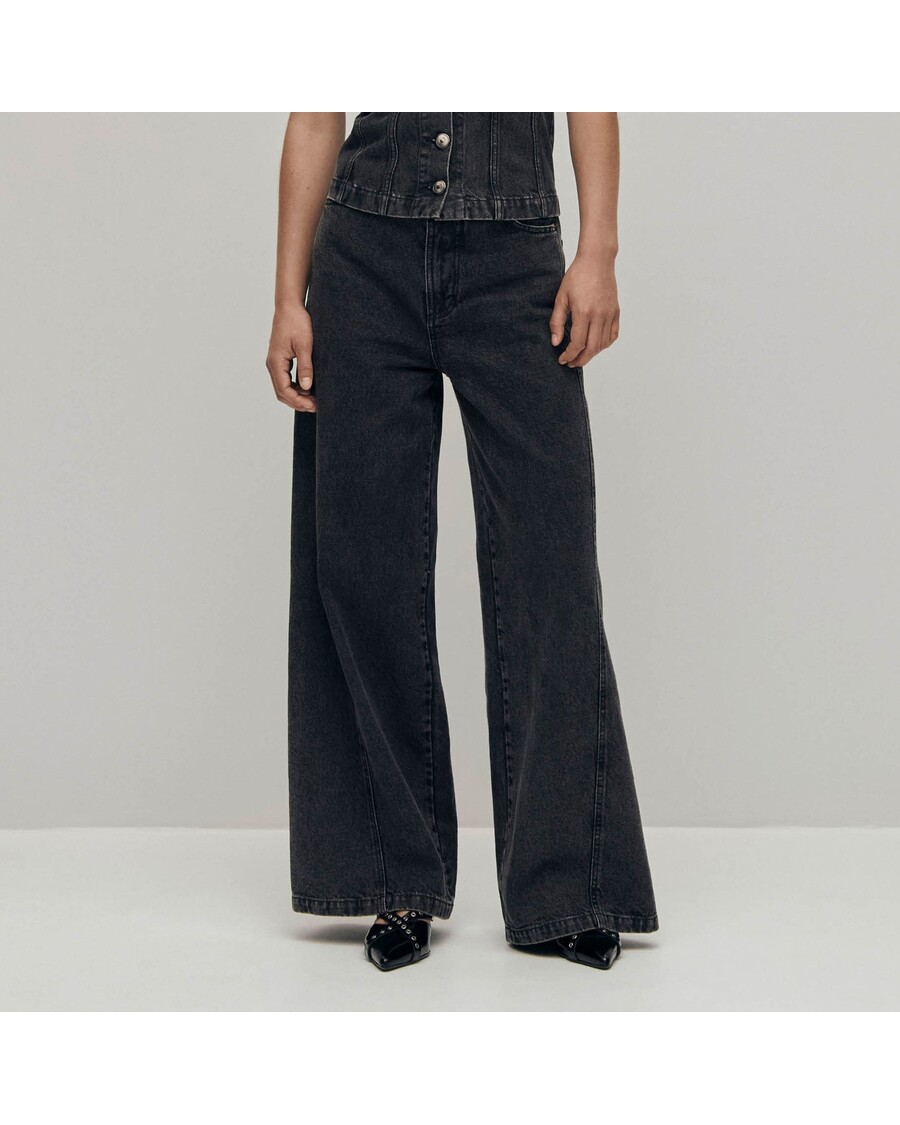 מכנסי ג'ינס שחורים של Alohas Magda