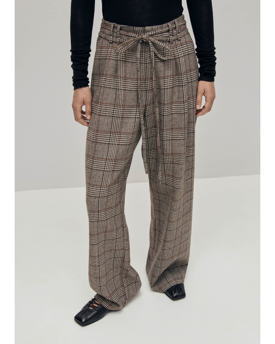 Alohas Kathy Checks Brown Pants