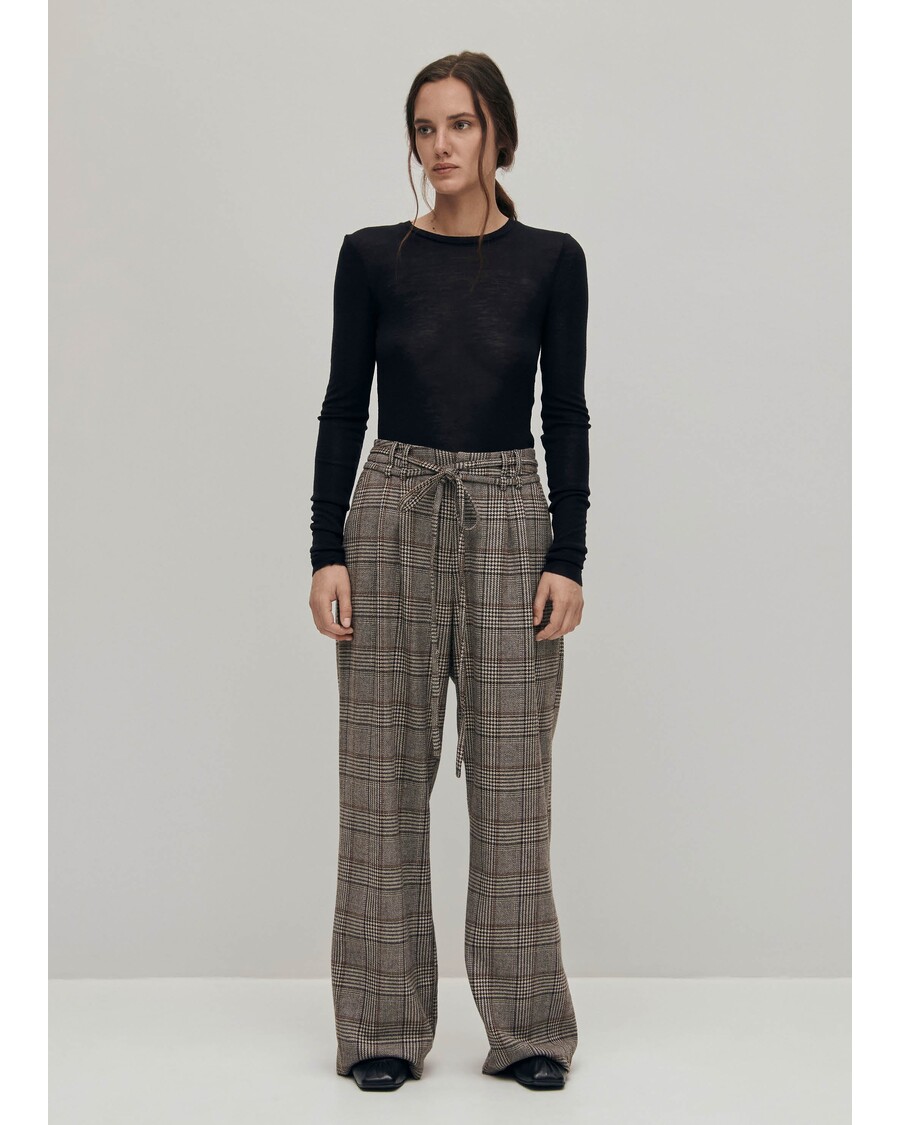 Alohas Kathy Checks Brown Pants