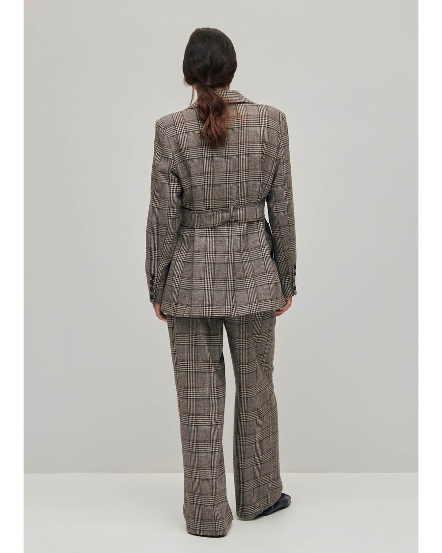 Alohas Nagano Karierter Brauner Blazer