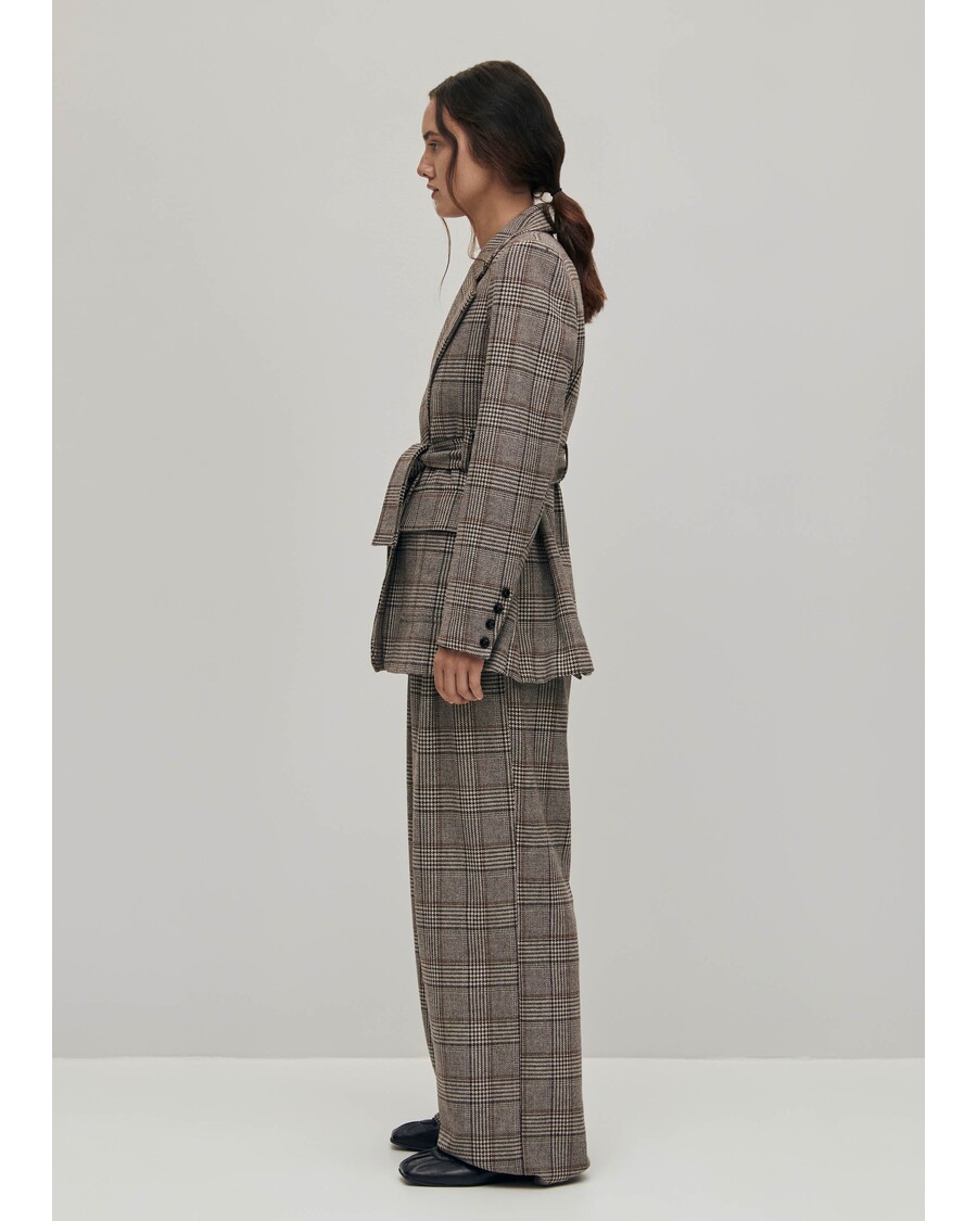 Alohas Nagano Karierter Brauner Blazer