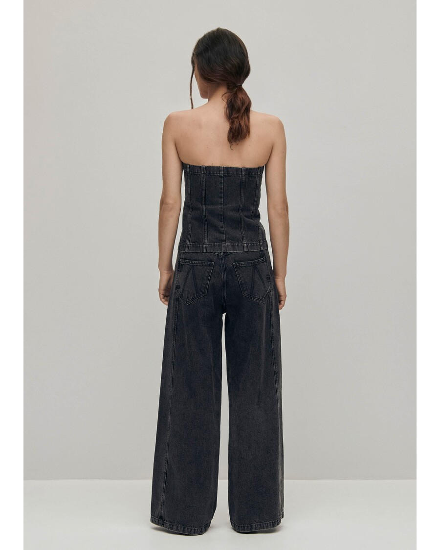 Alohas Troyes Black Denim Tank