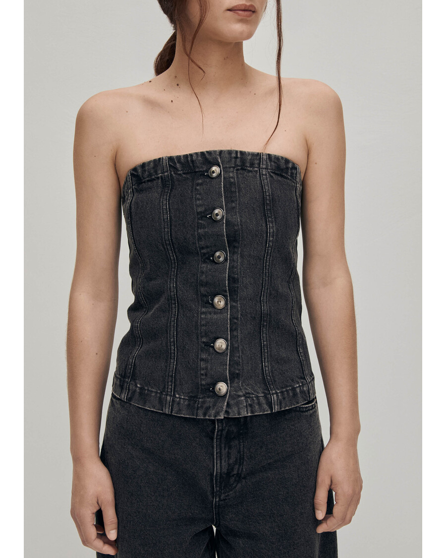 Alohas Troyes Black Denim Tank
