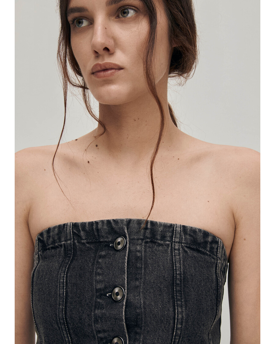 Alohas Troyes Black Denim Tank