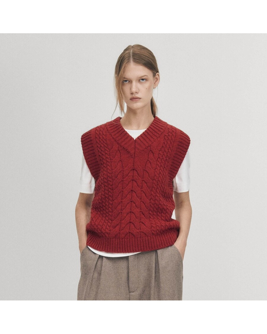 Alohas Cosy Red Tricot Vest