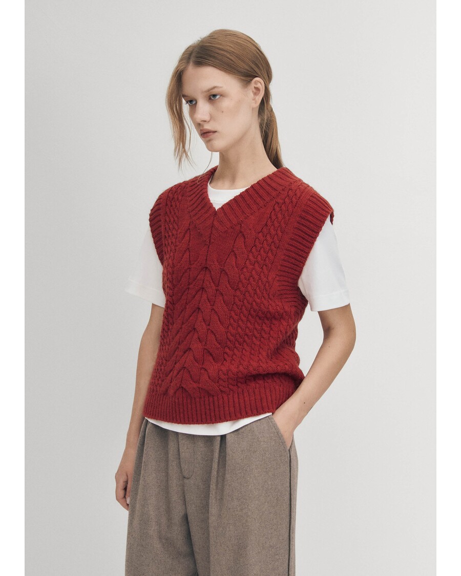 Alohas Cosy Red Tricot Vest