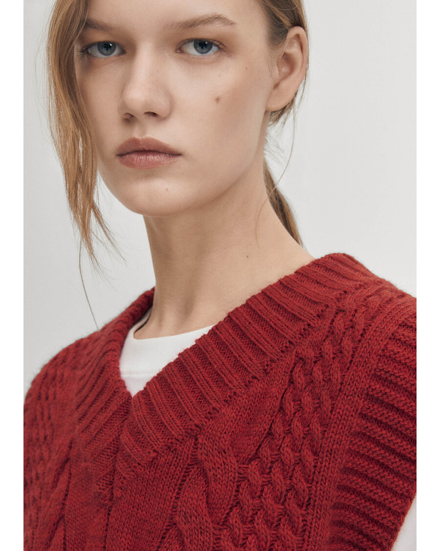 Alohas Cosy Red Tricot Vest