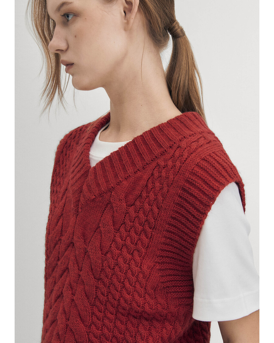 Alohas Cosy Red Tricot Vest