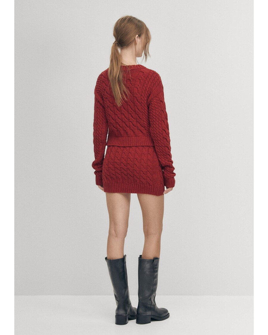 Alohas Blossom Red Tricot Sweater