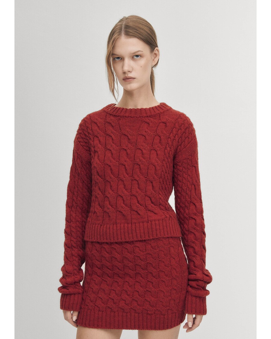 Alohas Blossom Red Tricot Sweater