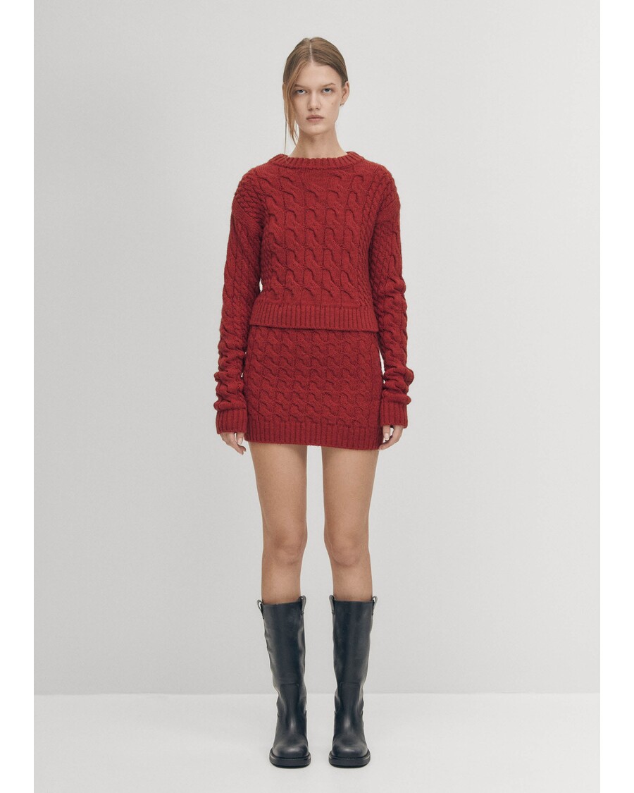 Alohas Blossom Red Tricot Sweater