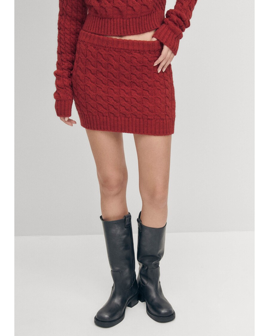 Alohas Blake Red Tricot Skirt