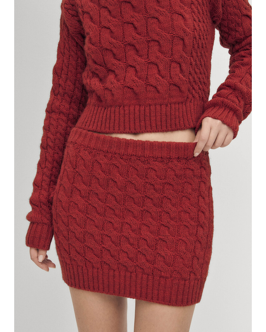 Alohas Blake Red Tricot Skirt