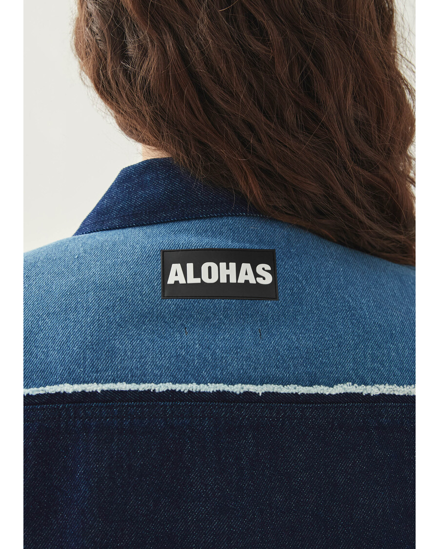 Alohas Sand Bicolor Indigo Denim Jacket