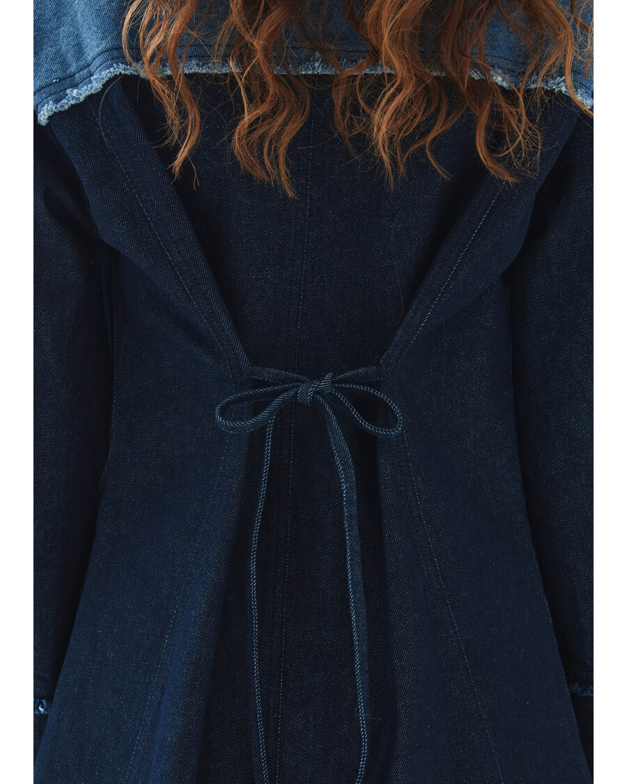 Alohas Veden Bicolor Indigo Denim Dress