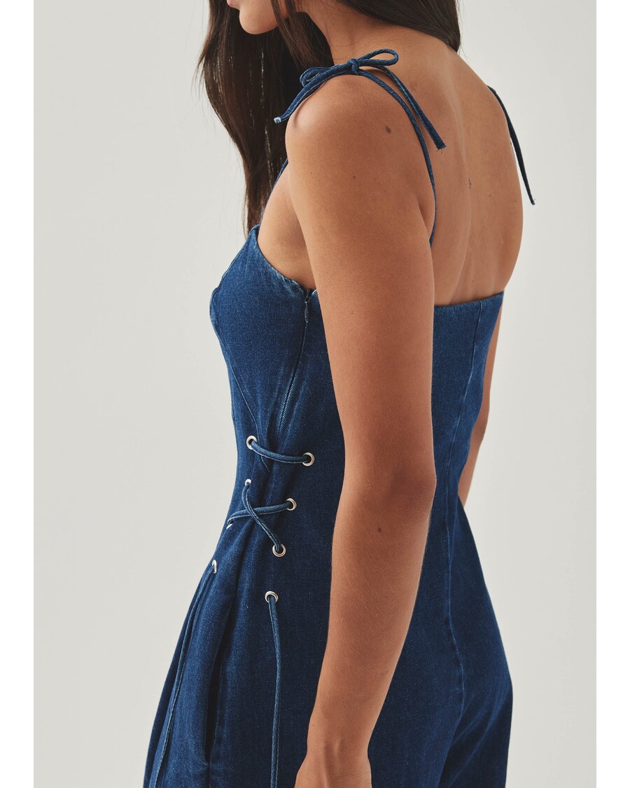 Alohas Tania Blue Denim Jumpsuit