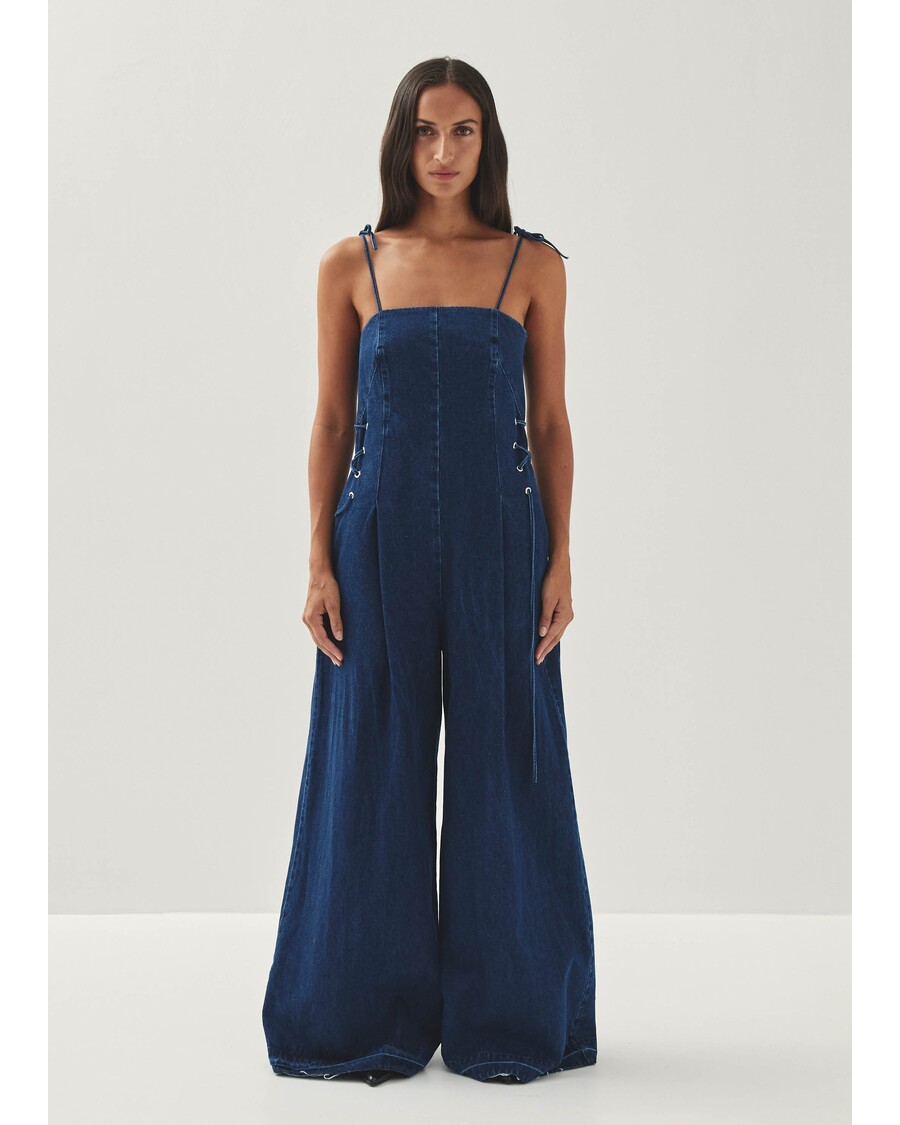 Alohas Tania Blue Denim Jumpsuit