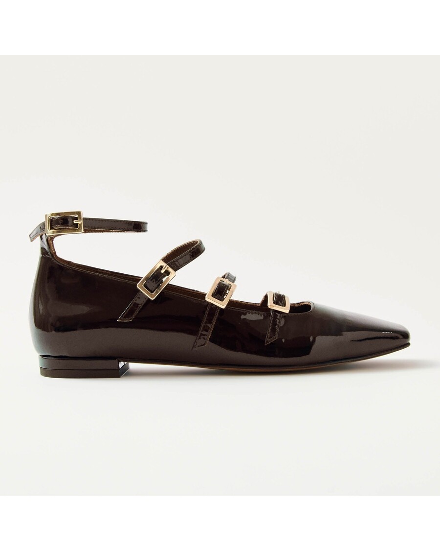 Alohas Luke Onix Coffee Brown Leather Ballet Flats