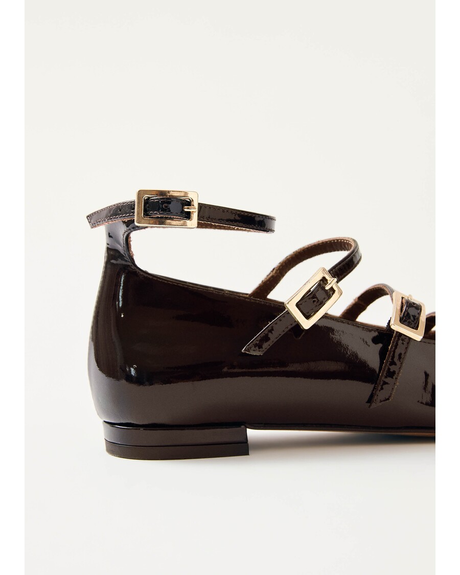 Alohas Luke Onix Coffee Brown Leather Ballet Flats