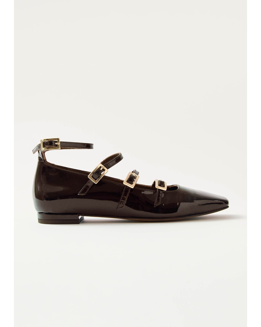 Alohas Luke Onix Coffee Brown Leather Ballet Flats