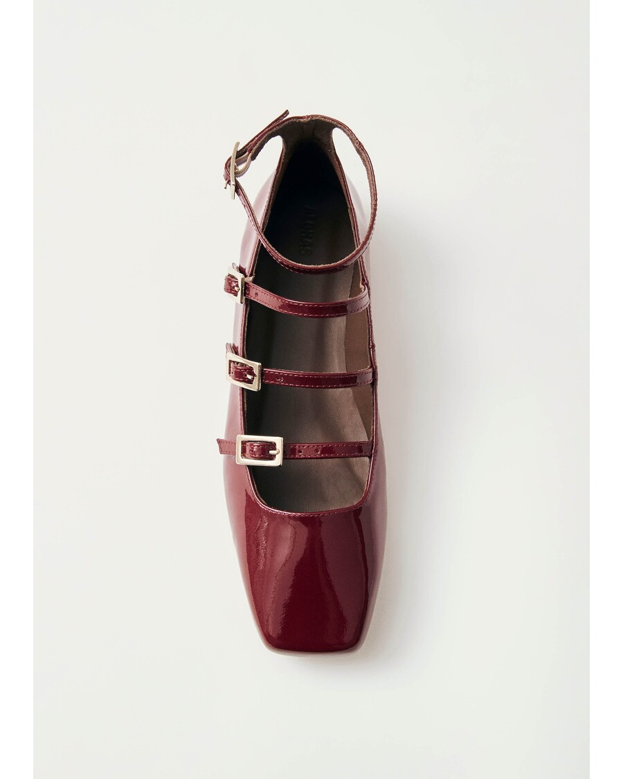 Alohas Luke Onix Wine Burgundy Leather Ballet Flats
