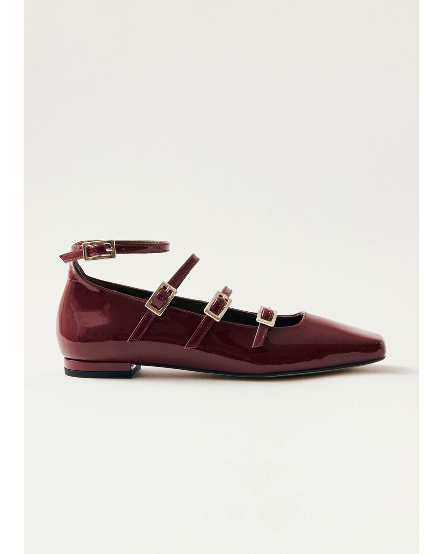 Alohas Luke Onix Wine Burgundy Leather Ballet Flats