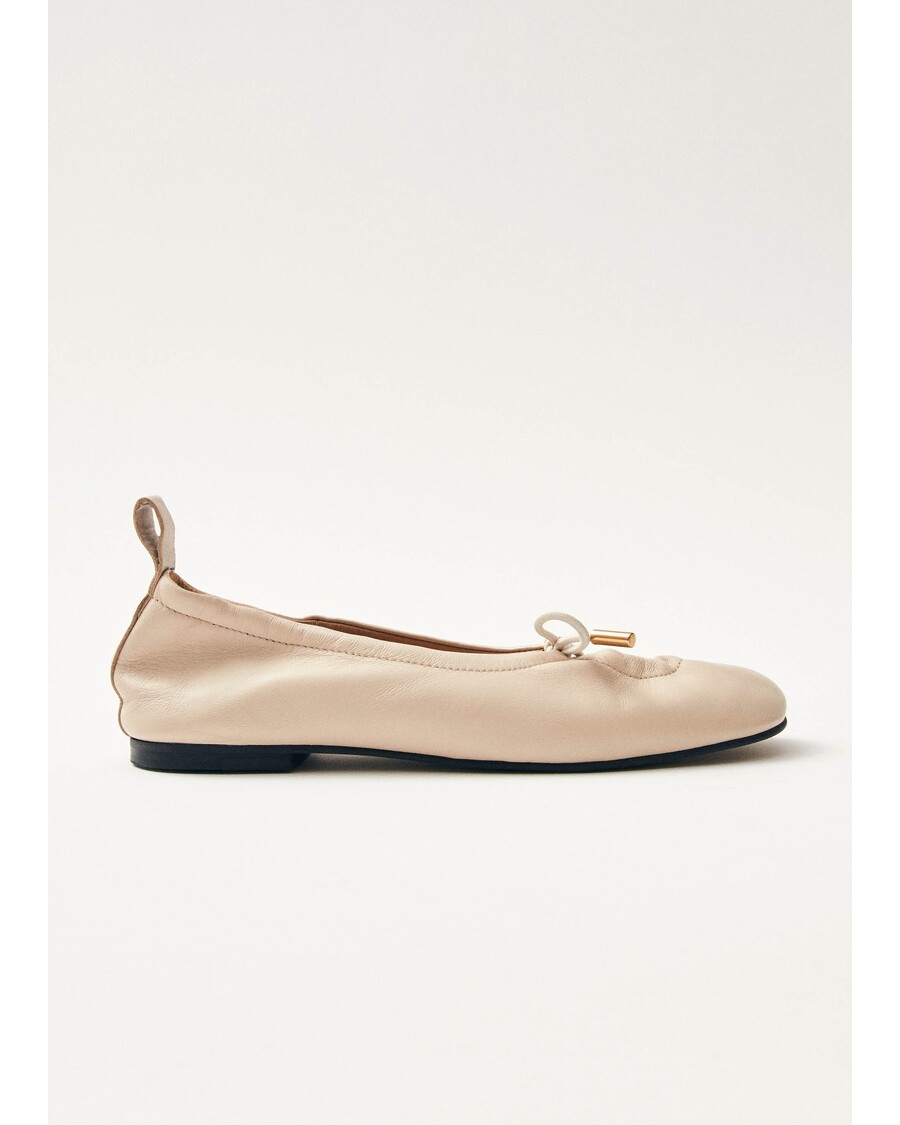 Alohas Rosalind Cream Leather Ballet Flats