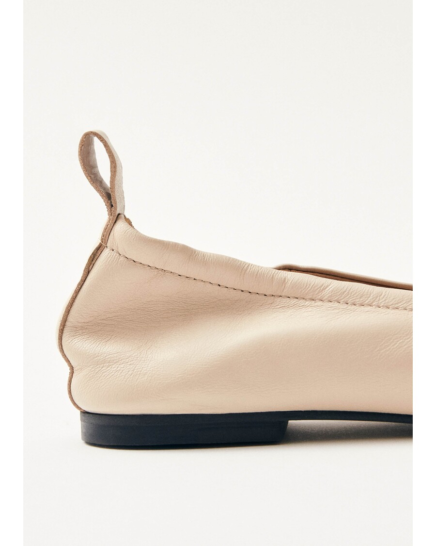 Alohas Rosalind Cream Leather Ballet Flats