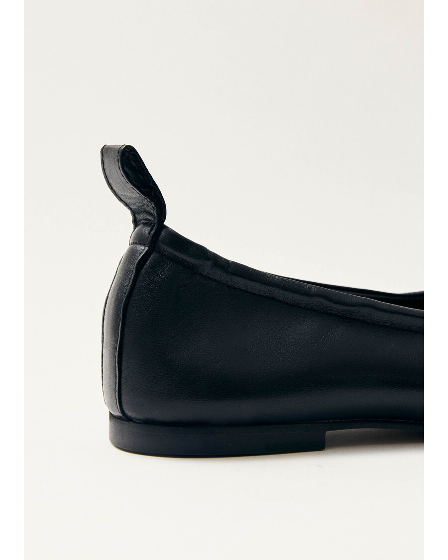 Alohas Rosalind Black Leather Ballet Flats