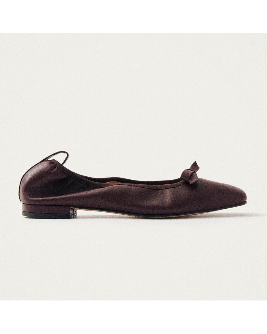 Alohas Freya Brown Leather Ballet Flats
