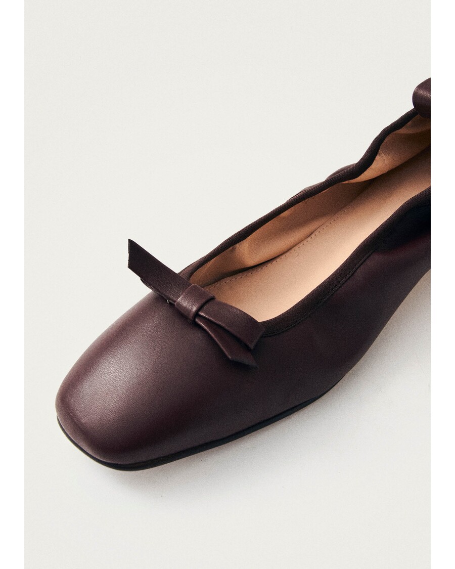 Alohas Freya Brown Leather Ballet Flats
