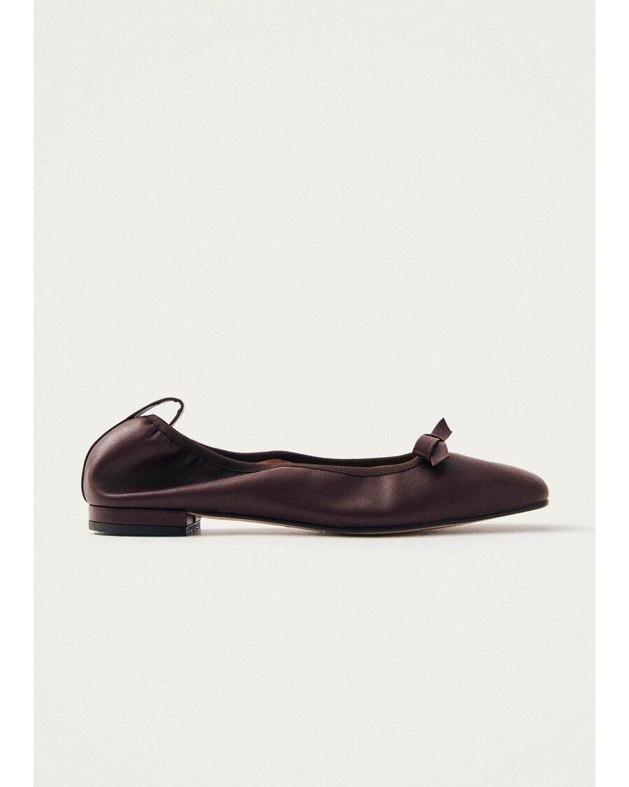 Alohas Freya Brown Leather Ballet Flats