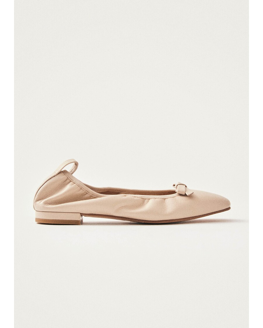 Alohas Freya Cream Leather Ballet Flats